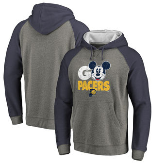 Indiana Pacers Fanatics Branded Disney Rally Cry Tri-Blend Raglan Pullover Hoodie - Ash